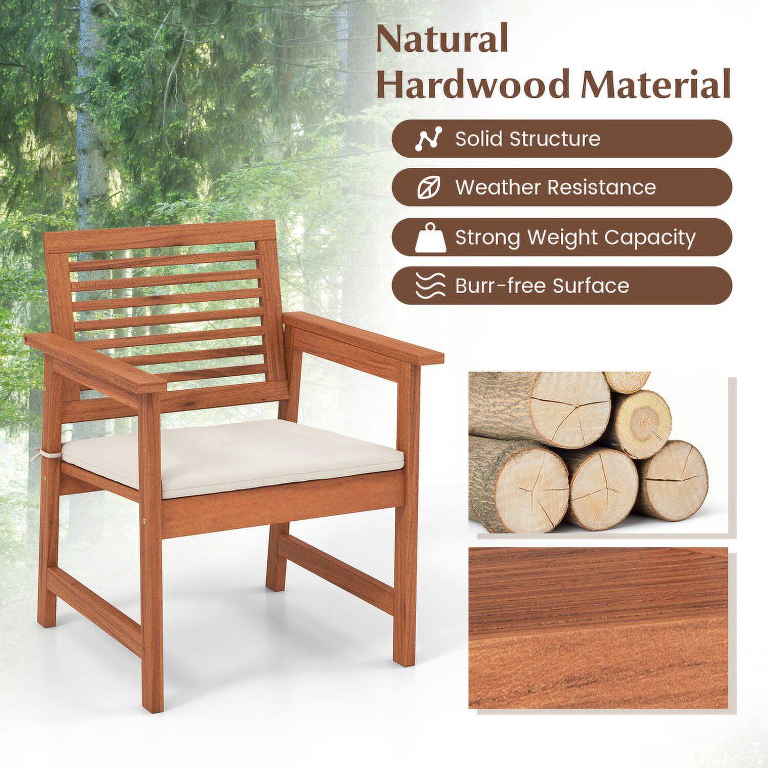 Natural Hardwood Material  
- Solid Structure  
- Weather Resistance  
- Strong Weight Capacity  
- Burr-free Surface
