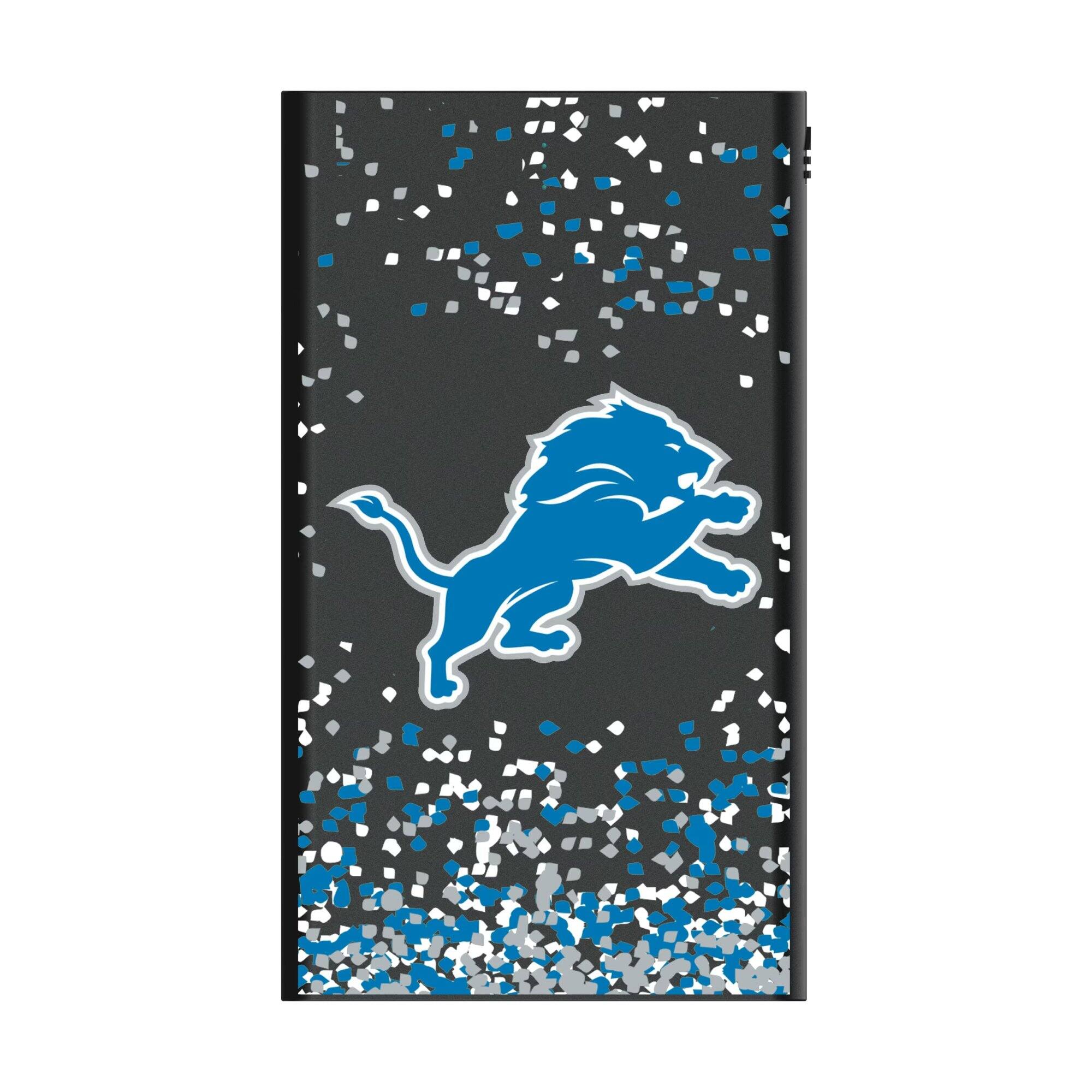 Alt View 1. Keyscaper - Detroit Lions 5000mAh Flat Powerbank - Black.