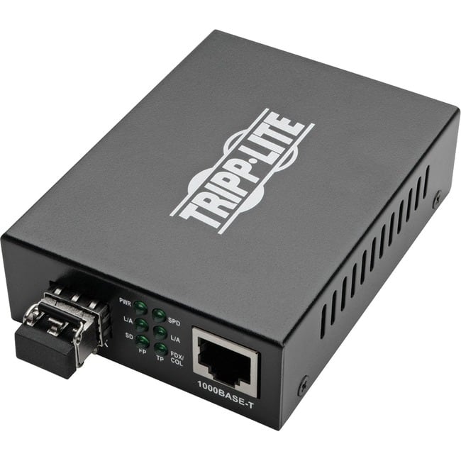 Eaton Tripp Lite Series Gigabit Multimode Fiber to Ethernet Media Converter, 10/100/1000 LC, International Power Supply - Unknown