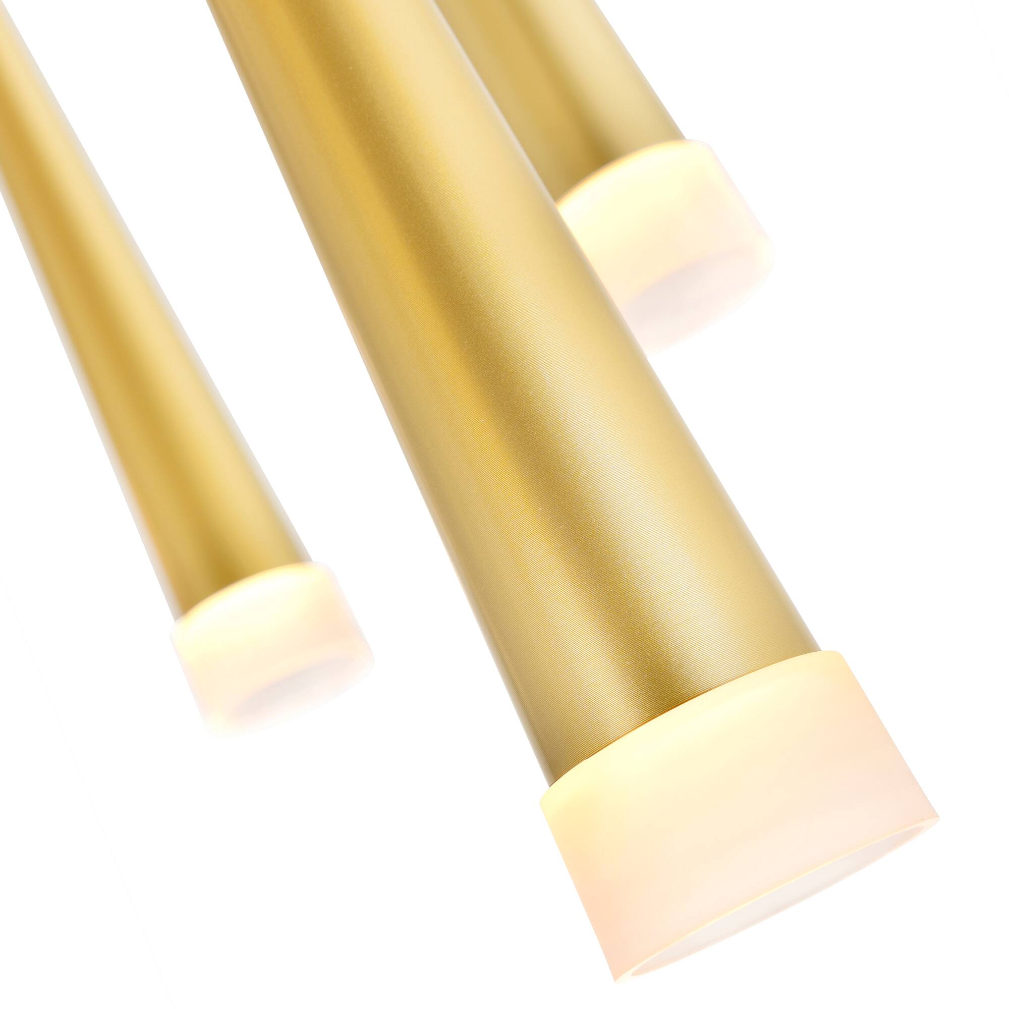 Left. CWI Lighting - Andes LED Multi Light Pendant With Satin Gold Finish - Satin Gold.