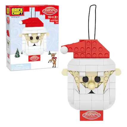 BRICK CRAFT building set 10 RUDOLPH RED-NOSED REINDEER 74 PCS 8+ Santa Claus 135 RUDCMPHE d as OR- WARNING: HAZARD Small parts. CHOKING 3 years. for children under Not