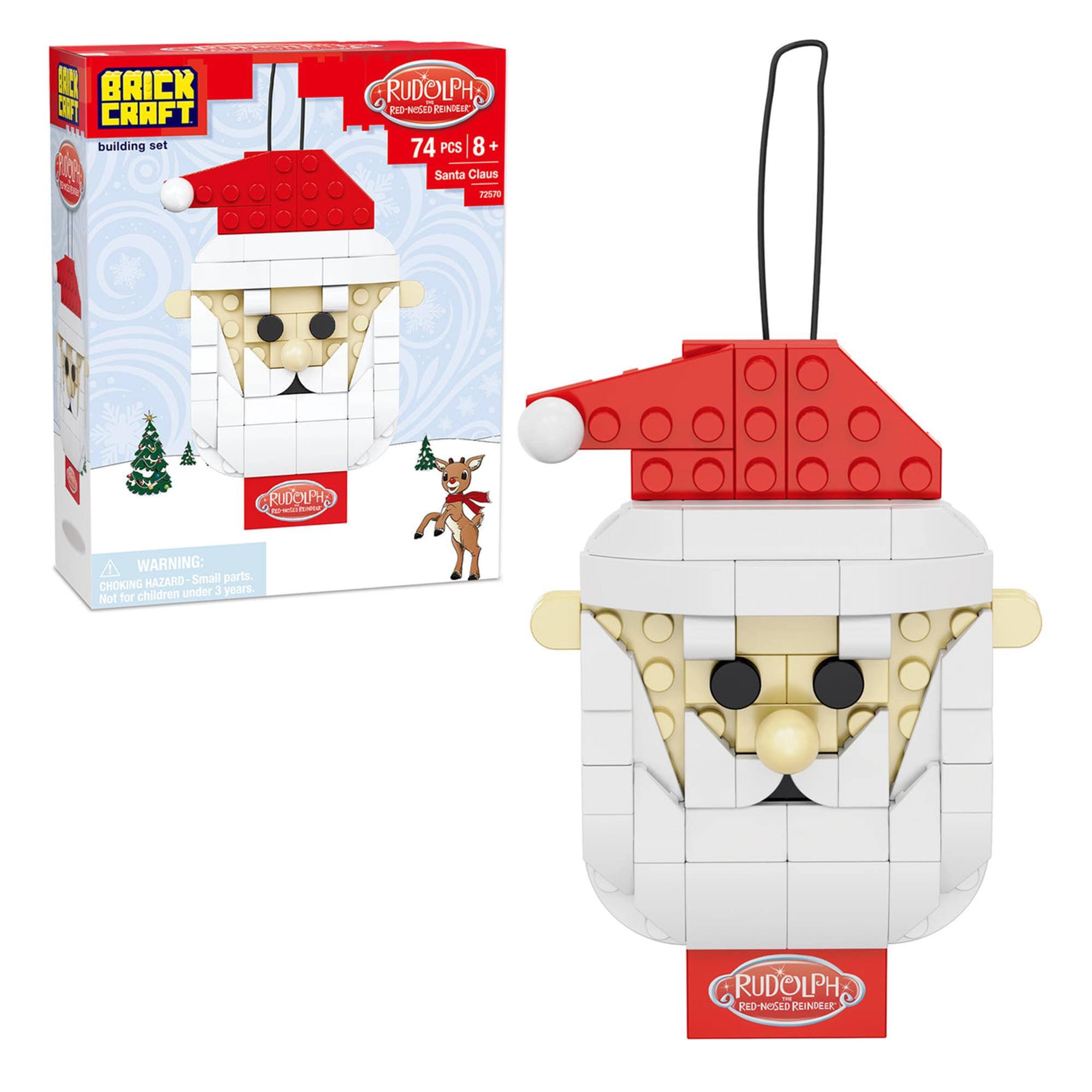 BRICK CRAFT building set 10 RUDOLPH RED-NOSED REINDEER 74 PCS 8+ Santa Claus 135 RUDCMPHE d as OR- WARNING: HAZARD Small parts. CHOKING 3 years. for children under Not