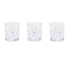 BreeBe - Dotted Glass Votive Candle Holder (Set of 3) - Blue