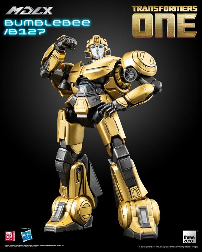 MELX TRANSFORMERS BUMBLEBEE / B127  
TRANSFORMERS ONE  

*In development, not final. Final product may vary from prototype images.  

three zero