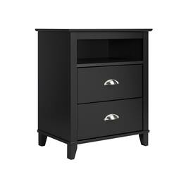 Prepac - Yaletown 2-Drawer Tall Nightstand - Black