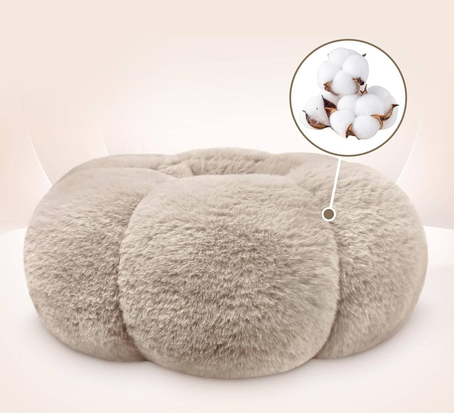 Alt View 1. FINEAK - Pumpkin Tablet Pillow Stand with Snack Bowl & Adjustable Viewing - Khaki.