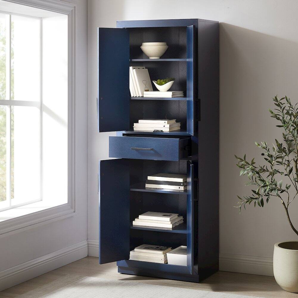 Alt View 6. Crosley Furniture - Isla Kitchen Storage Pantry - Navy.
