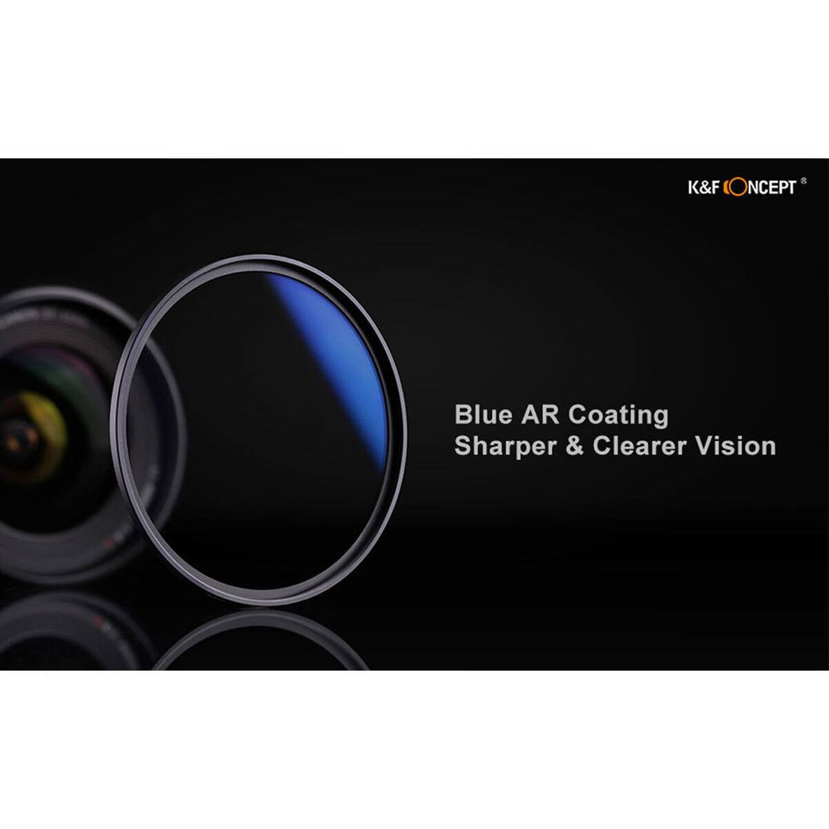 K&F CONCEPT  
Blue AR Coating  
Sharper & Clearer Vision