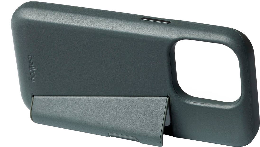 Alt View 1. Bellroy - iPhone 15 Pro Max Leather Phone Case -  3 Card - Everglade.