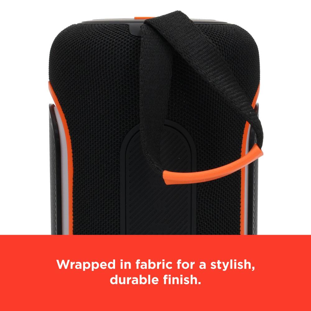 Wrapped in fabric for a stylish, durable finish.