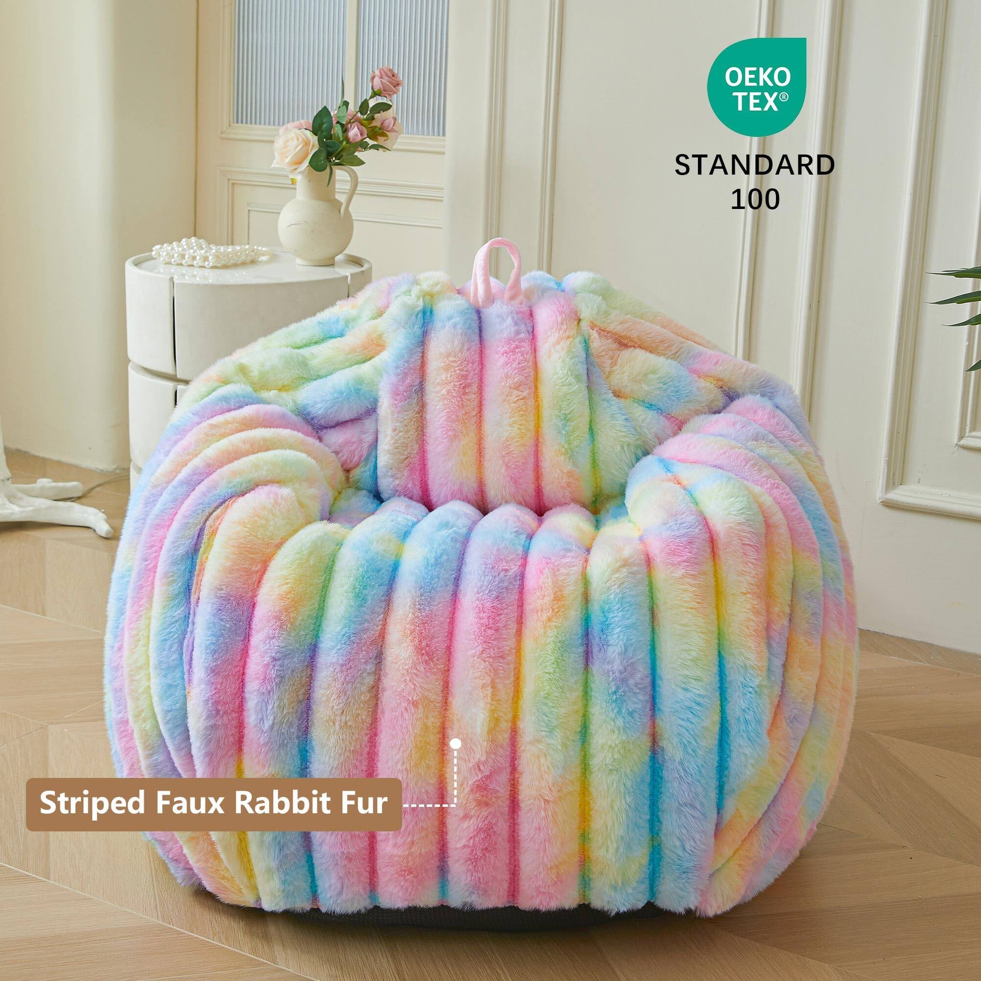 OEKO TEX®  
STANDARD 100  

Striped Faux Rabbit Fur