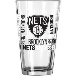 Logo Brands - Brooklyn Nets 16oz. Team Spirit Pint Glass - Multicolor