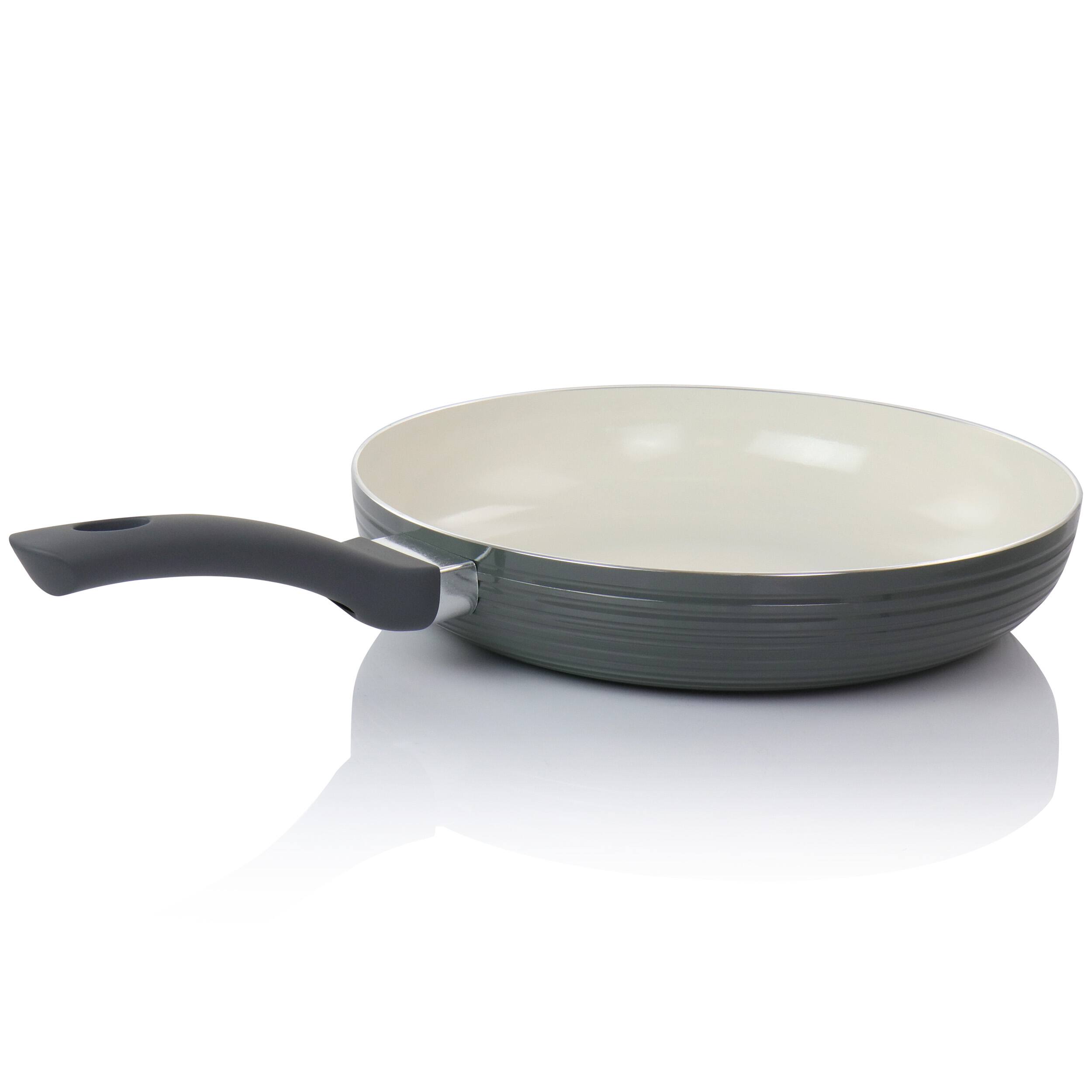 Alt View 1. Oster - Oster Ridge Valley 12 Inch Aluminum Nonstick Frying Pan in Grey - Gray.