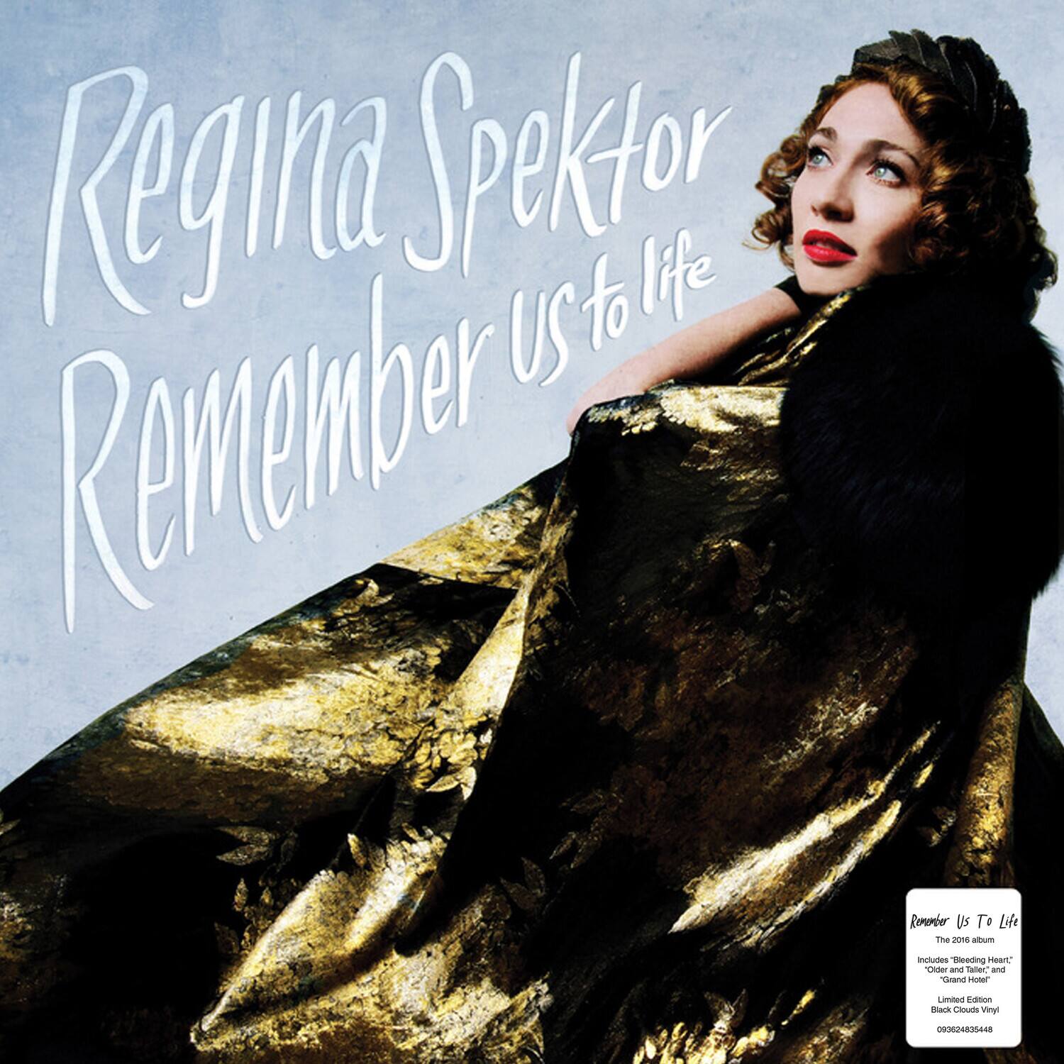 Regina Spektor  
Remember Us to Life  

The 2016 album  
Includes "Bleeding Heart," "Older," "Tale," and "Lullaby"  
Limited Edition  
Black Clouds Vinyl  
000624835448