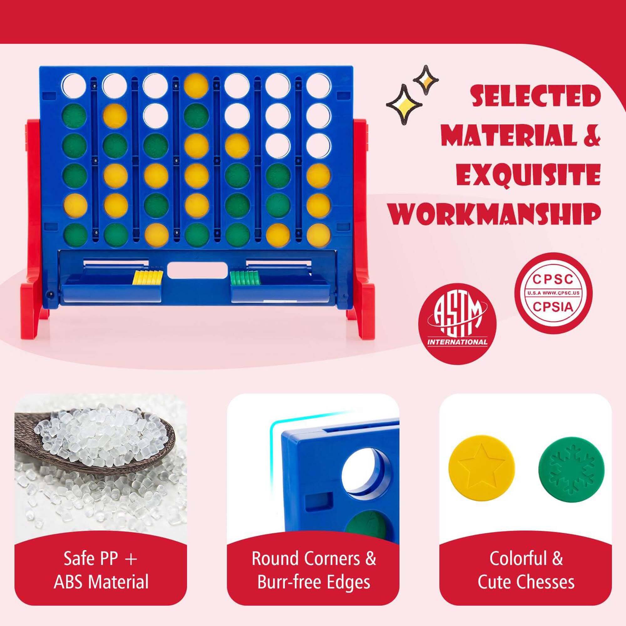 SELECTED MATERIAL & EXQUISITE WORKMANSHIP. INTERNATIONAL "II CPSC U.S.A www.cPSL.N CPSIA Safe PP + ABS Material Round Corners & Burr-free Edges Colorful & Cute Chesses