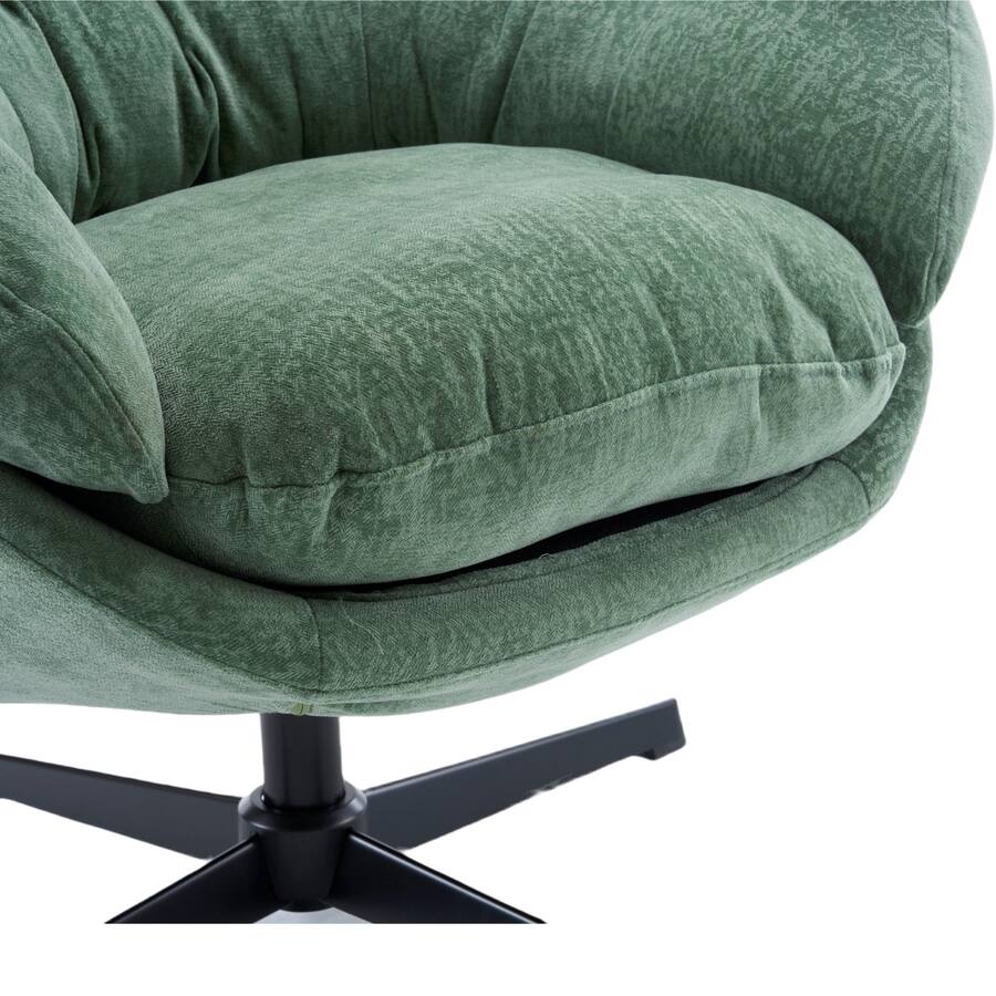Removable Base Chair Boyel Living Modern Chenille Round Swivel Office Chair with Removable ...