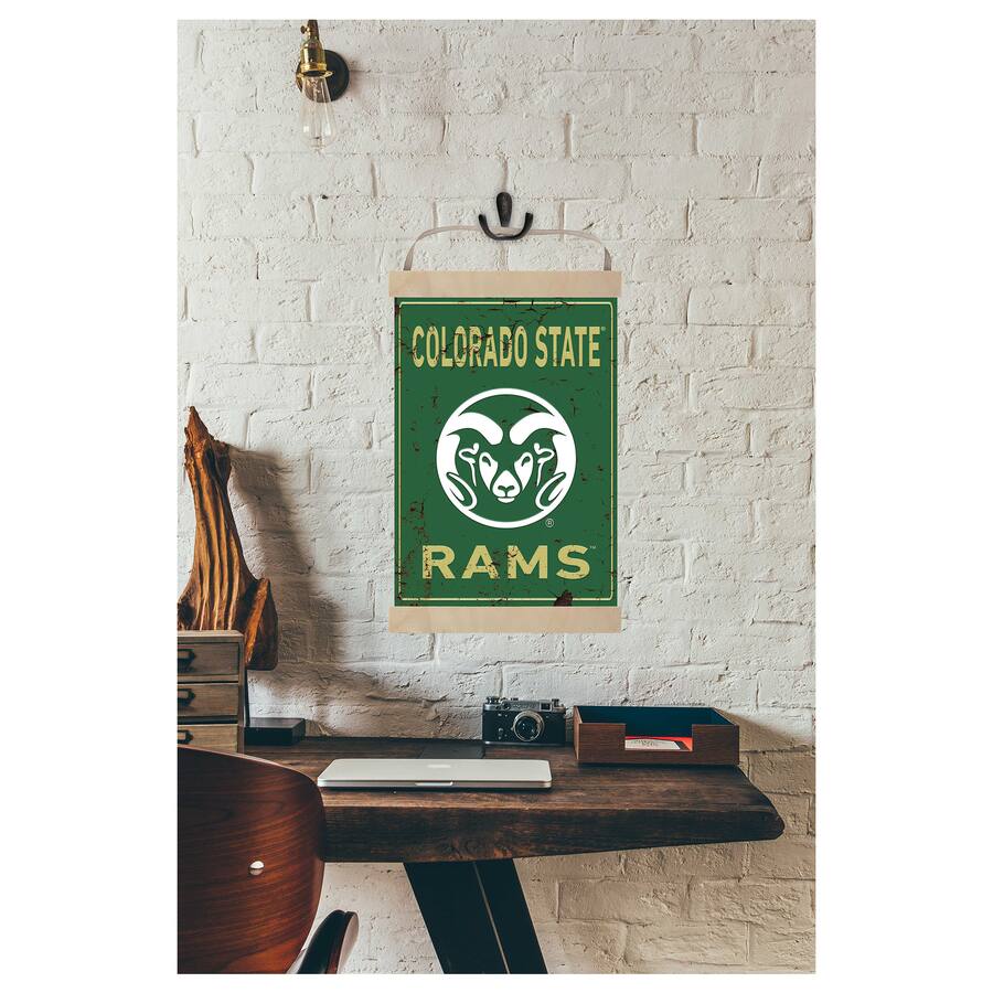 Csu Rams Sign Jardine Colorado State Rams Faux Rust Banner Sign Green 4966527 - Best Buy