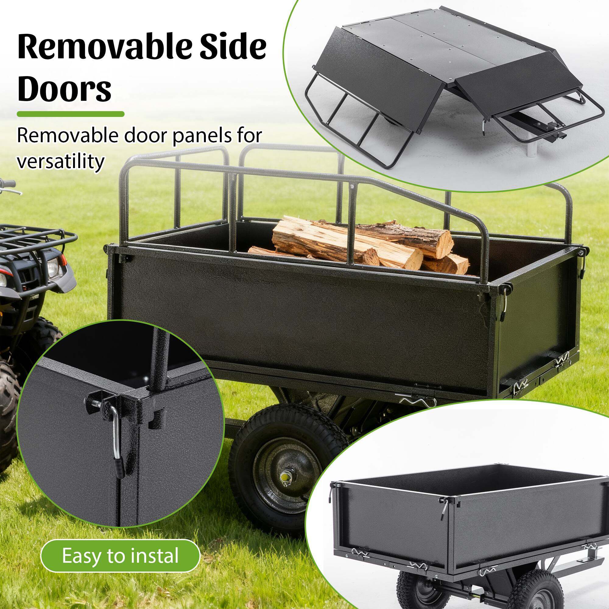 Removable Side Doors  
Removable door panels for versatility  

Easy to install