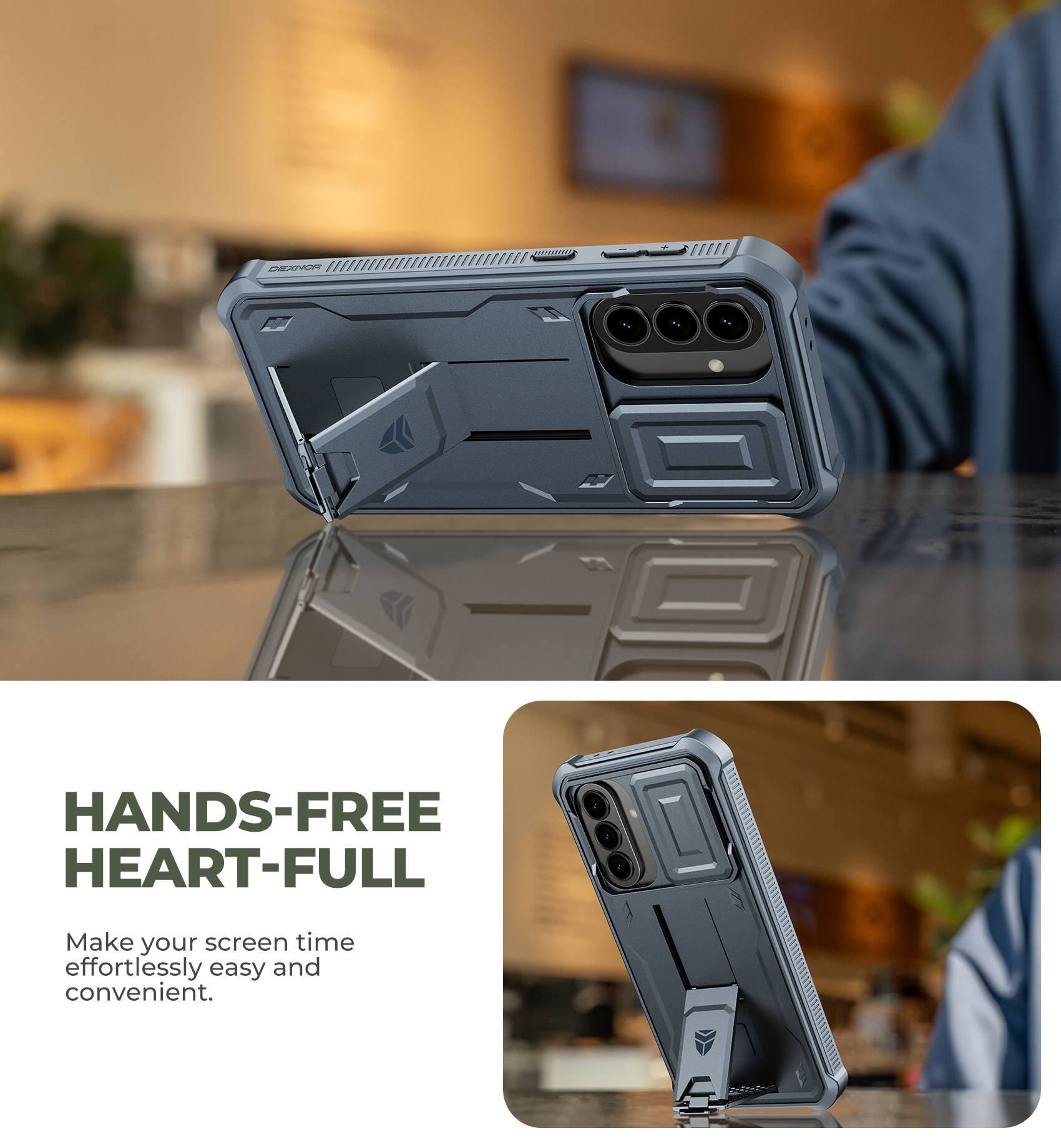 HANDS-FREE HEART-FULL  
Make your screen time effortlessly easy and convenient.