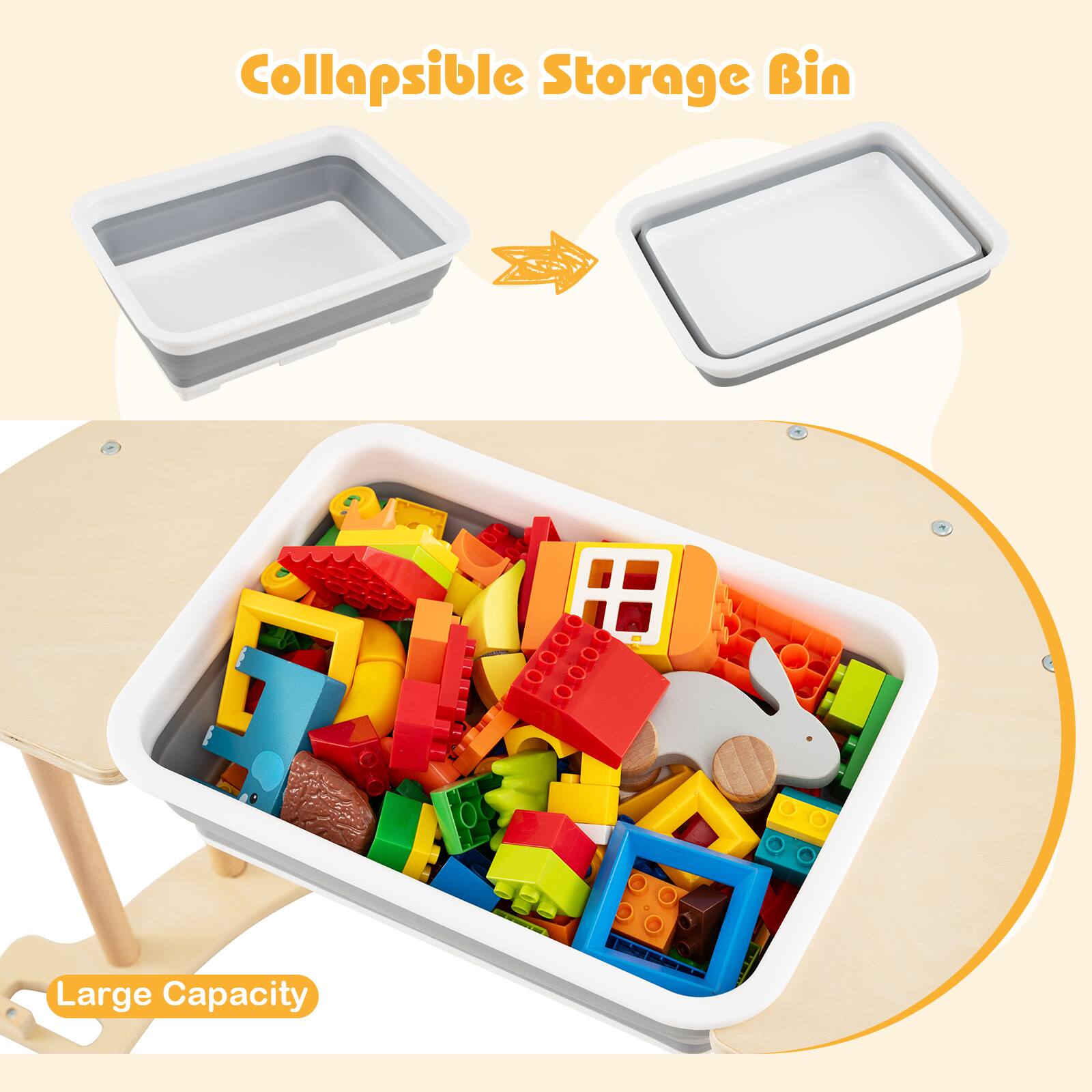 Collapsible Storage Bin  
Large Capacity