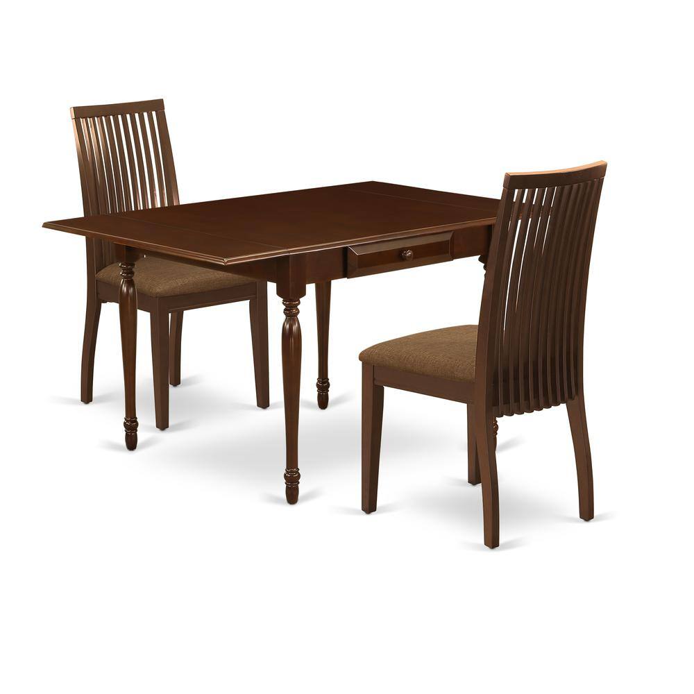 Left. East West Furniture - Dining Room Set Mahogany - Brown.
