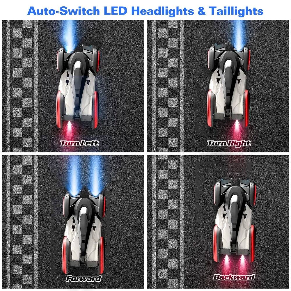 Auto-Switch LED Headlights & Taillights

- Turn Left
- Turn Right
- Forward
- Backward