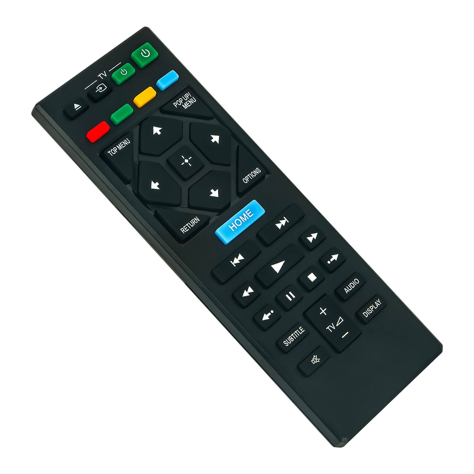 G TV G TOP MENU  
POP UP/ MENU UP/ RETURN  
OPTIONS HOME  
AUDIO DISPLAY SUBTITLE TV