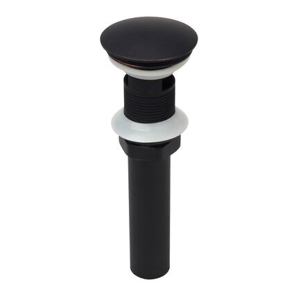 Front. Akicon - Akicon Oil Rubbed Bronze Pop-Up Bathroom Sink Drain Stopper With Overflow - Oil Rubbed Bronze.