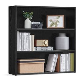 Songmics Home - Bookshelf, 3-Tier Bookcase, Book Shelf, Open Storage Shelf, 9.4 x 31.5 x 32 Inches, for Living Room, Home Office - Ebony Black