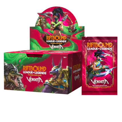 RIFTBOUND LEAGUE OF LEGENDS TRADING CARD GAME VENDETTA ENDETT 14+ 14-CARD BOOSTER