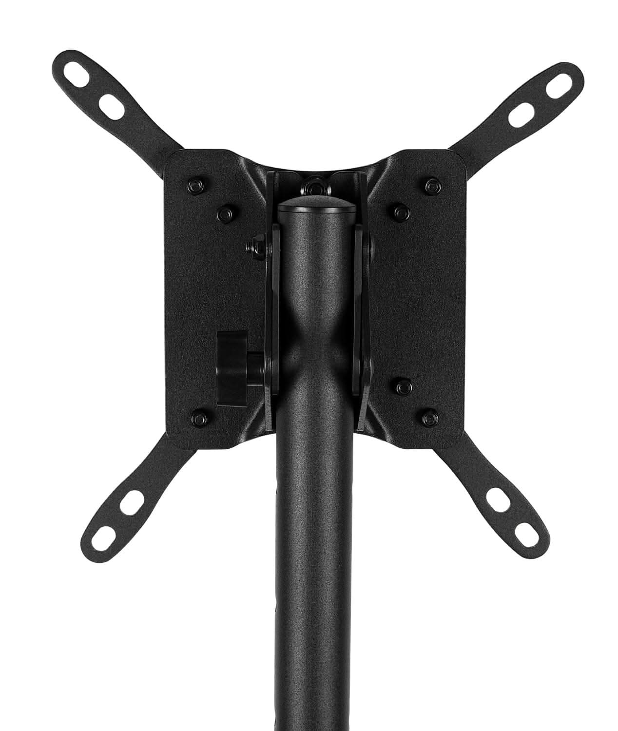 Alt View 7. Mount-It! - Adjustable Mobile TV Display Stand with Tilt, Height Adjustment, and Locking Caster Wheels, Black - Black.