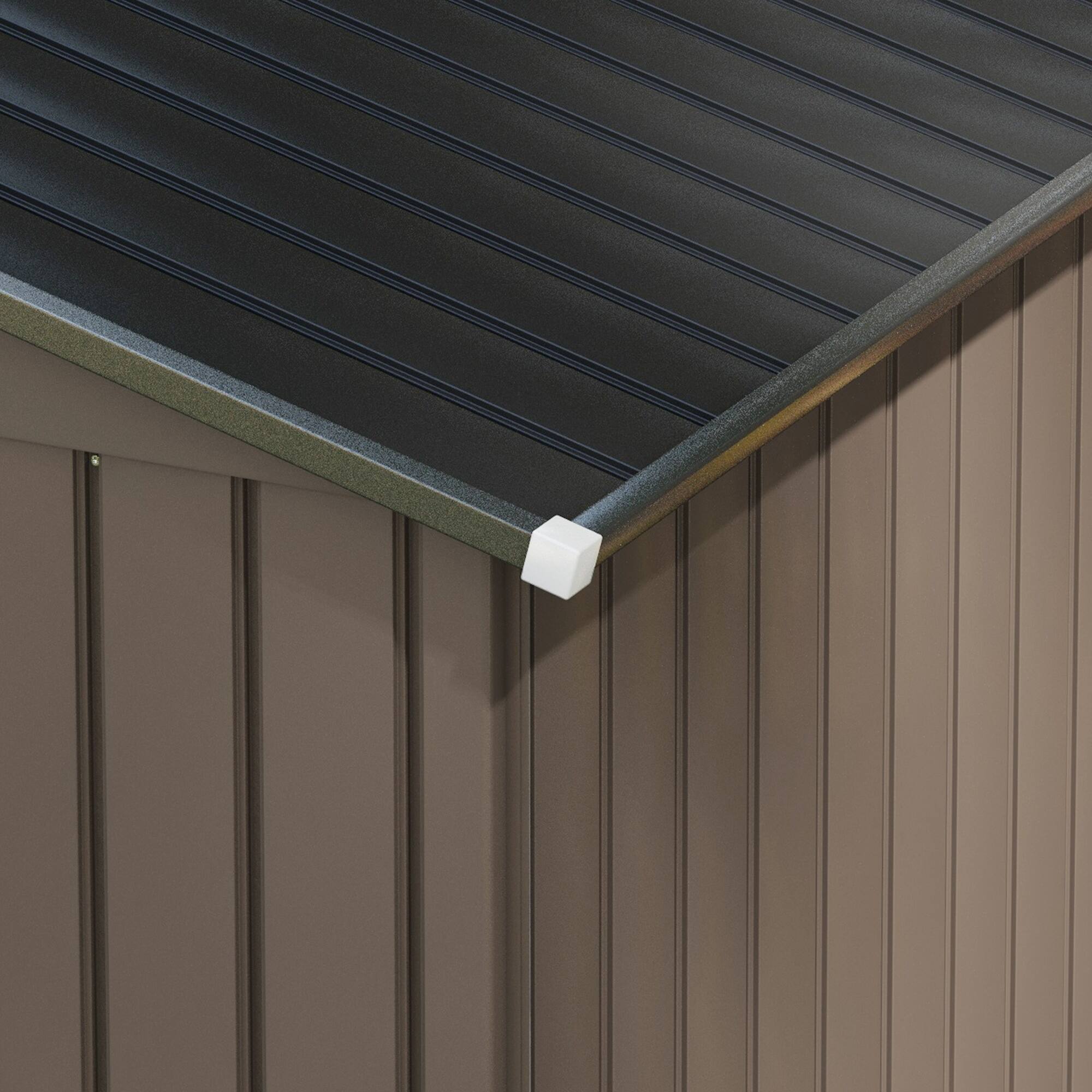 Alt View 7. Outsunny - 7' x 4' Outdoor Storage Shed, Garden Tool Metal Shed with Foundation Kit, Double Lockable Door.