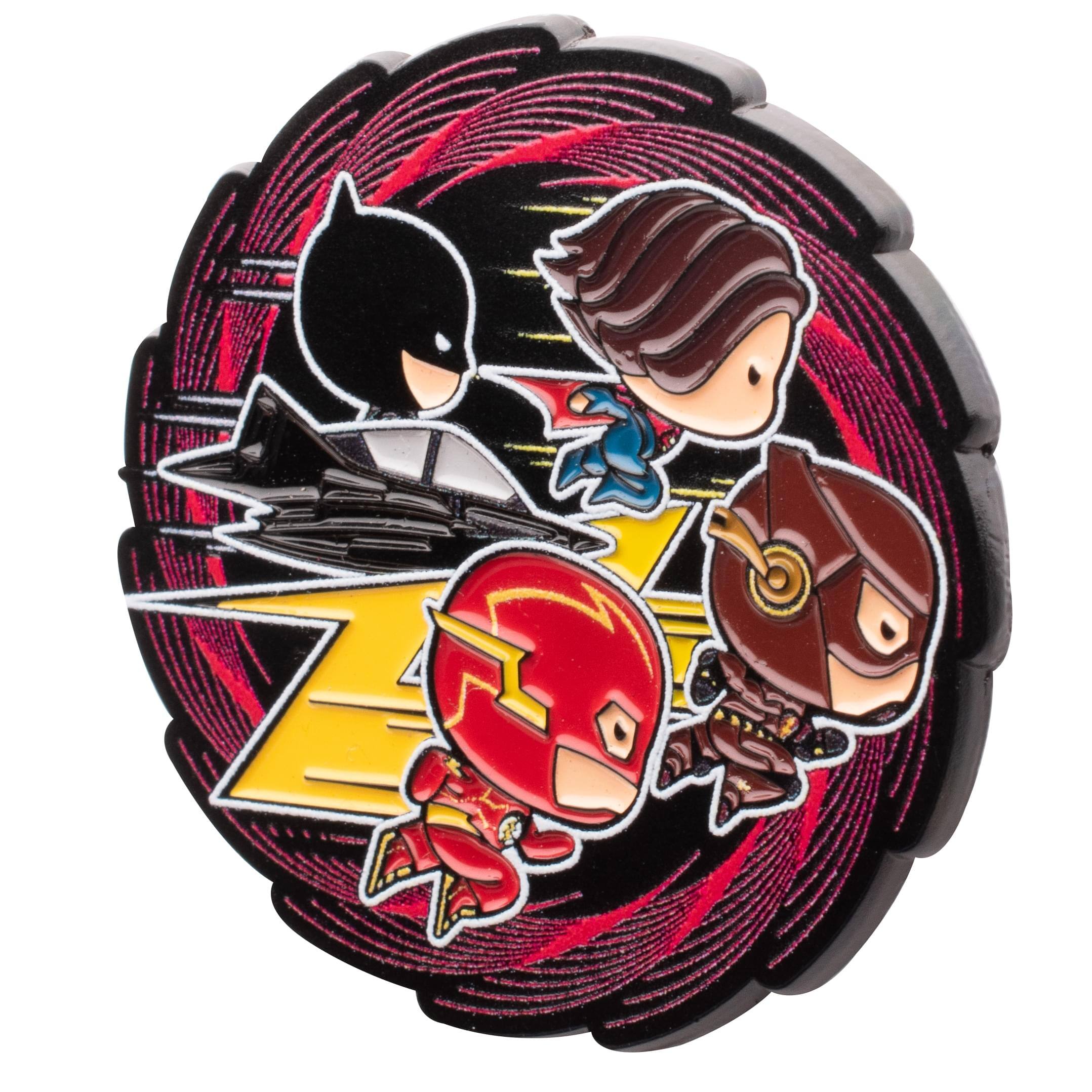 Alt View 1. DC Comics - DC Comics The Flash and and Friends Enamel Pin - Red.