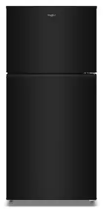Front. Whirlpool - 30 inch wide 19 cu. ft. Top Freezer Refrigerator with Total Coverage Cooling - Black.