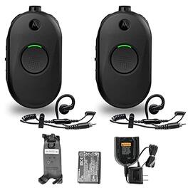 2 x Motorola CLP1010e 1-Channel 2-Way UHF Business Radio (CLP1010E) + More - Black