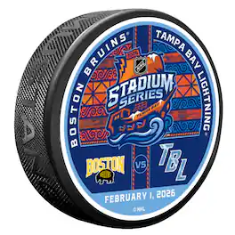 Mustang Drinkware - vs. Tampa Bay Lightning 2026 NHL Stadium Series Matchup Puck - Multicolor