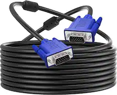 Front. Core Tech - VGA to VGA Monitor Cable with Dual Ferrite Cores - 30 ft - Blue.
