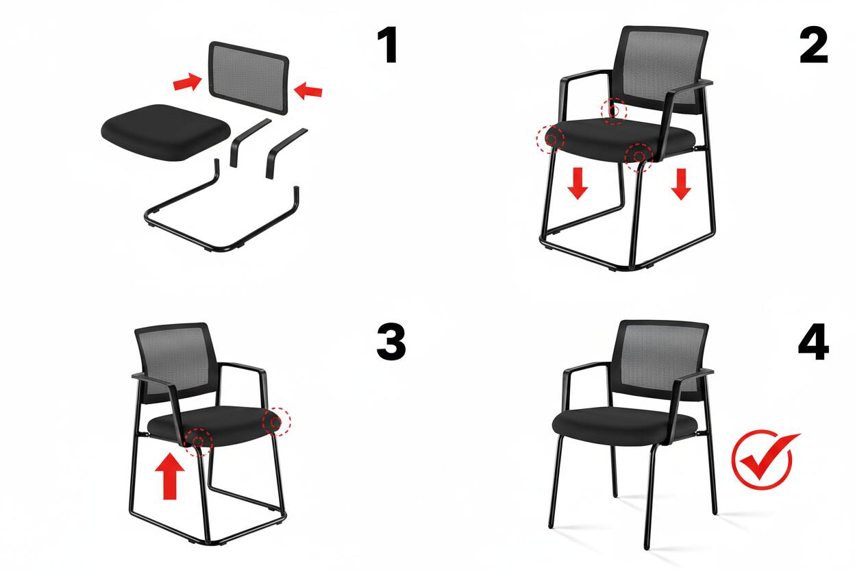 Alt View 4. AOITUN - Mesh Back Stacking Arm Chairs Set of 2,Upholstered for Comfortable Daily Use - Black.