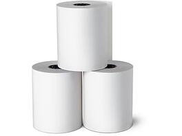 Staples - Bond POS/Cash Register Roll, 92 Bright, 7/16" core, 1-Ply, 3" x 150', 50/Carton - Bright White