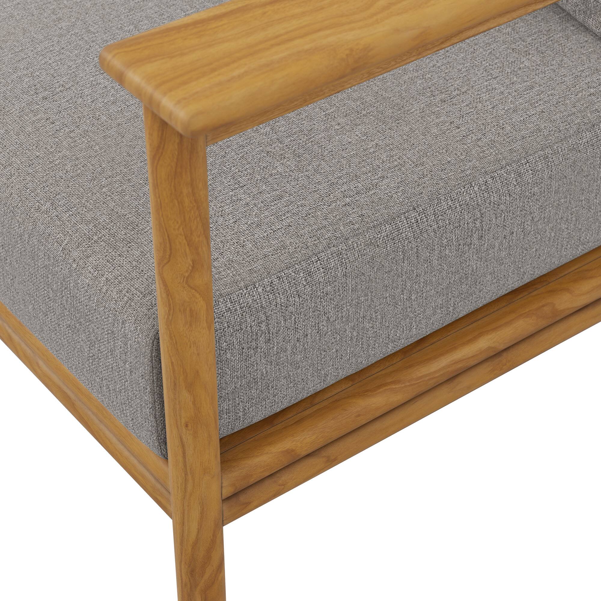 Alt View 6. Modway - Wren Outdoor Patio Teak Wood Sofa by Modway - Natural Driftwood.