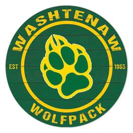 Jardine - Washtenaw Community College 20'' x 20'' Indoor/Outdoor Team Color Circle Sign - Green