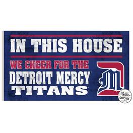 Jardine - Detroit Mercy Titans 11" x 20" Indoor/Outdoor In This House Sign - Navy