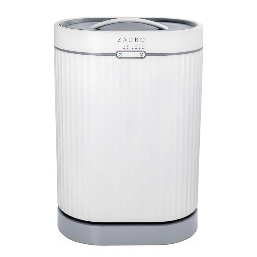 Zadro - 20-Liter Fluted Towel Warmer with Aromatherapy Diffuser - White