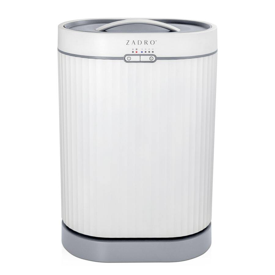 Front. Zadro - Zadro 20-Liter Fluted Towel Warmer with Aromatherapy Diffuser - White.