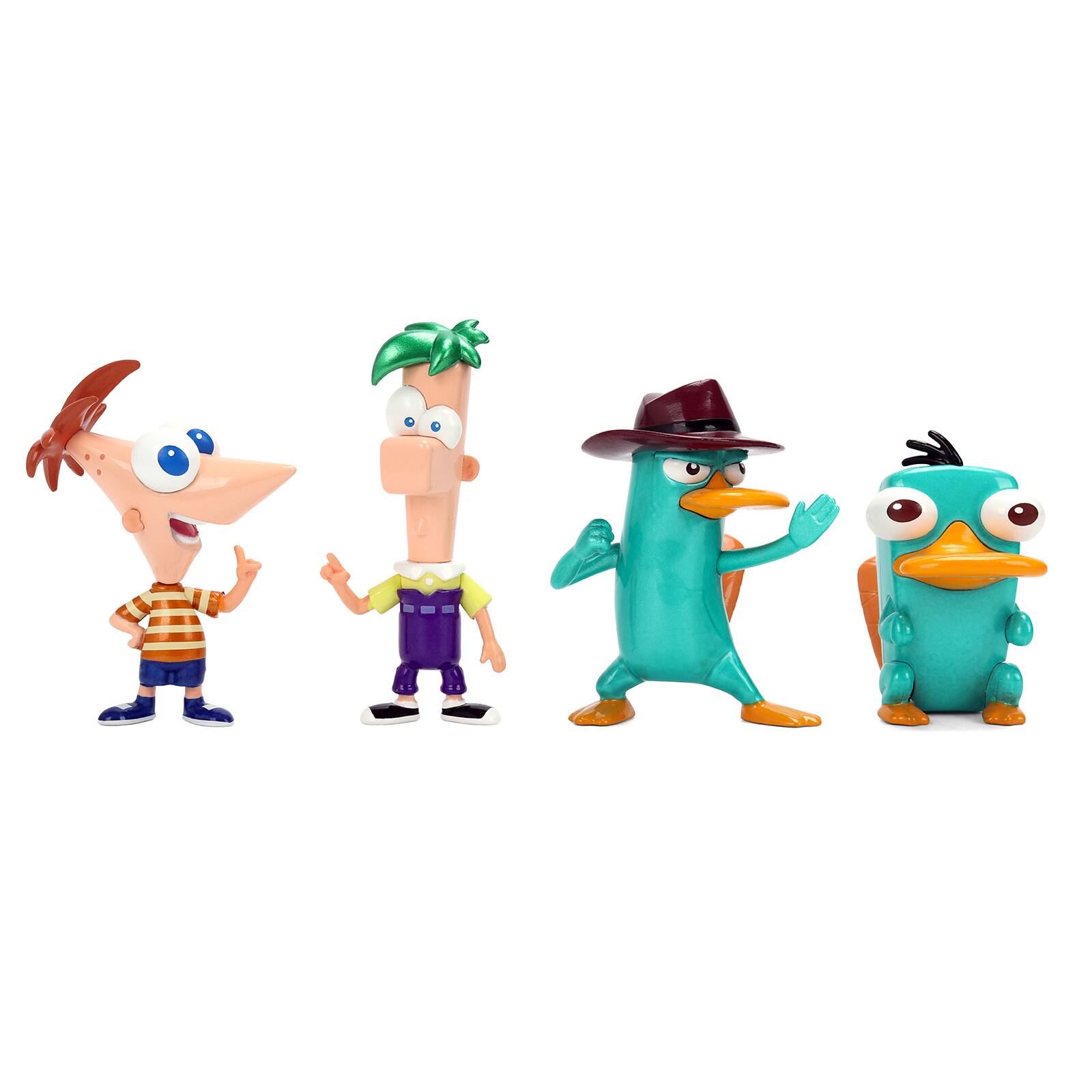 Alt View 1. Jada - Set of 4 Diecast Figures "Phineas and Ferb" (2007-2015) TV Series "Metalfigs" Series Diecast Models by Jada.