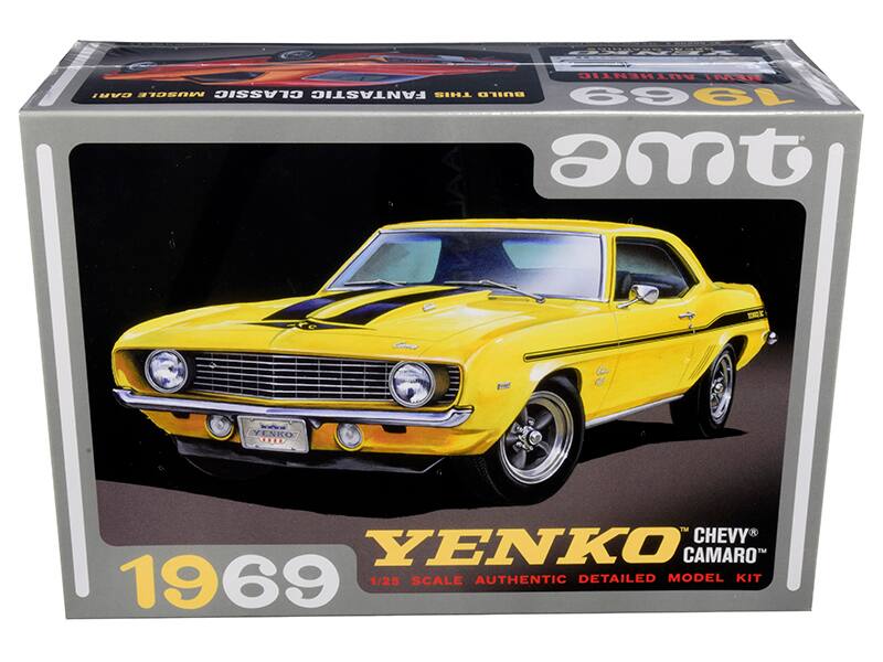 Skill 2 Model Kit 1969 Chevrolet Camaro Yenko 1/25 Scale Model by AMT - Multicolor