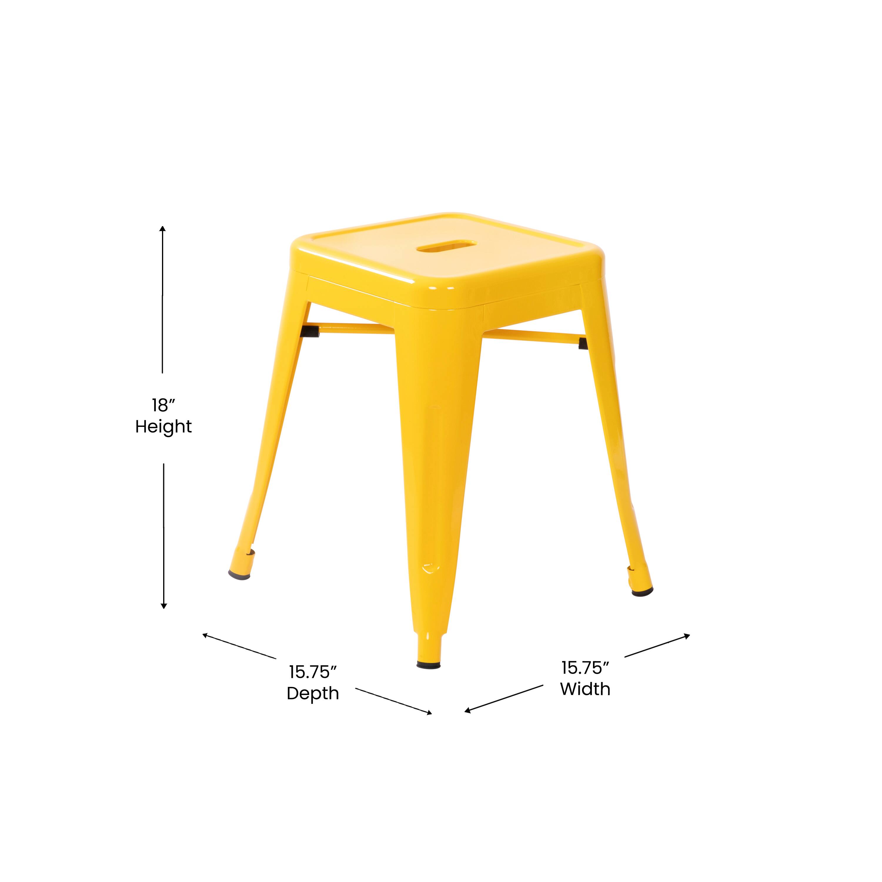 18" Height  
15.75" Depth  
15.75" Width
