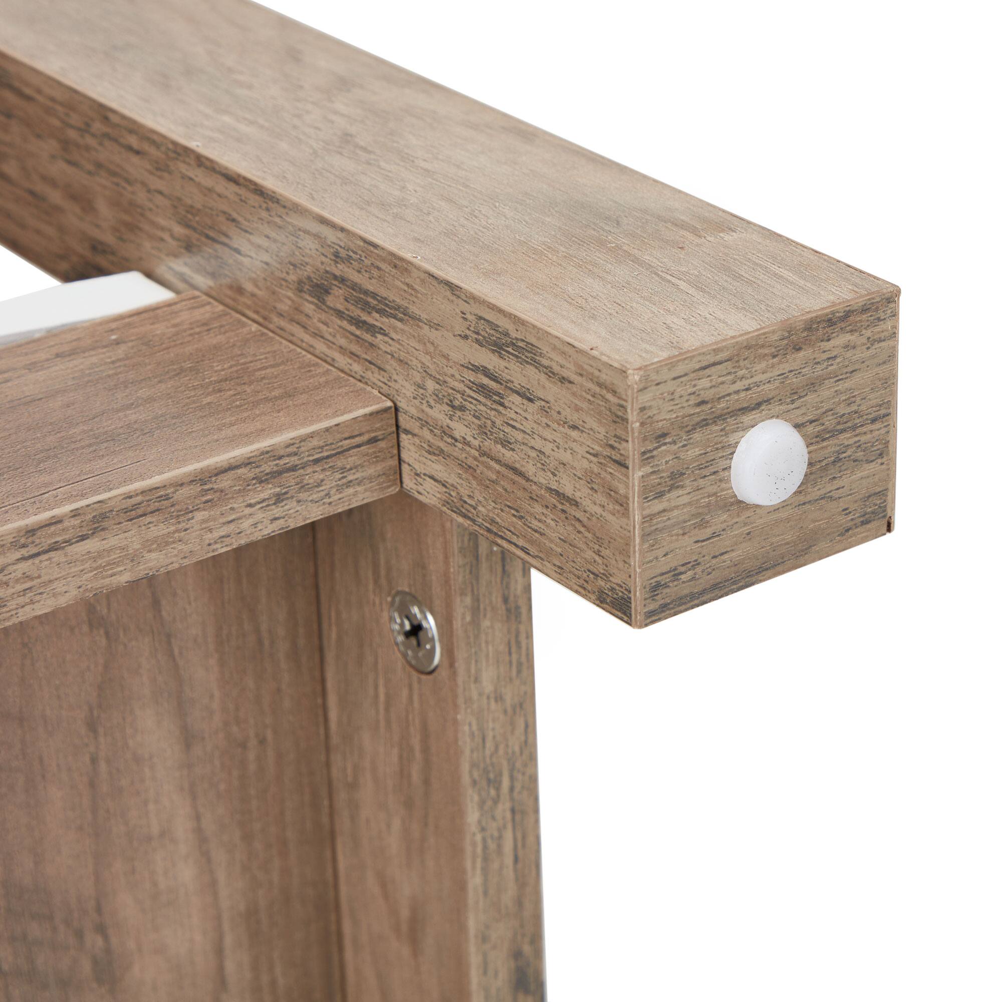 Alt View 4. JOMEED - JOMEED 31.5" Square Coffee Table Modern Farmhouse Living Room Furniture, Beige - Beige.