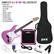 COMPLETE ALL-IN-ONE FULL GUITAR KIT
CARRY BAG
SHOULDER STRAP
20 W AMP
PICKS
DIGITAL TUNER
GUITAR CABLE
TREMOLO BAR
EXTRA STRINGS
ALLEN WRENCHES
LUX PRO