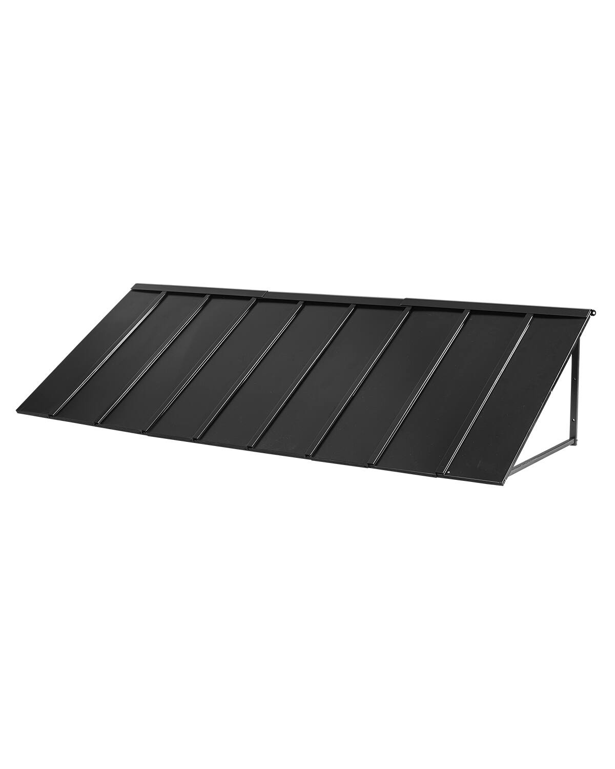VEVOR - Fixed Metal Awning 104 x 36 in, Window Awning Door Canopy, Stable Triangle Steel Frame Awnings for Doors Exterior Rain - Black